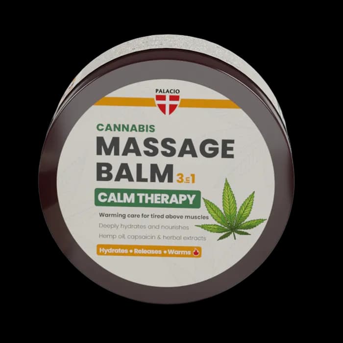 Baume de Massage Calm 3-en-1 Chauffant à l'Huile de Chanvre Palacio