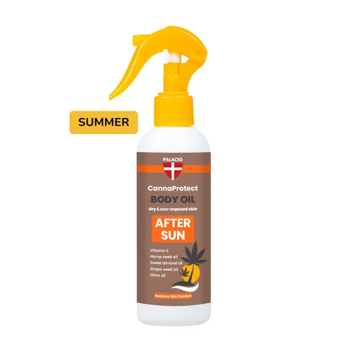 CannaProtect – Huile Corps Après-Soleil au Chanvre, 150 ml Palacio