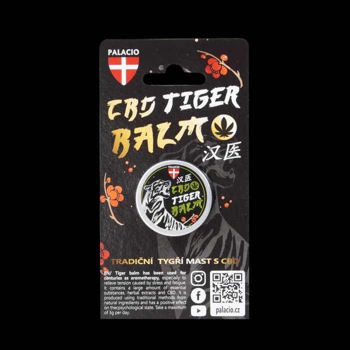Tiger – Baume du Tigre au CBD & Huiles Essentielles, 15g Palacio