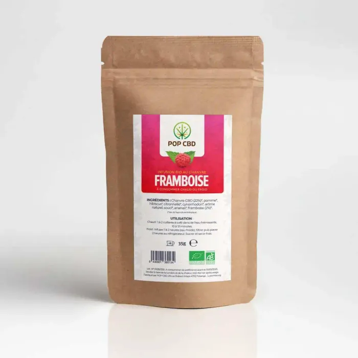 Tisane CBD bio framboise