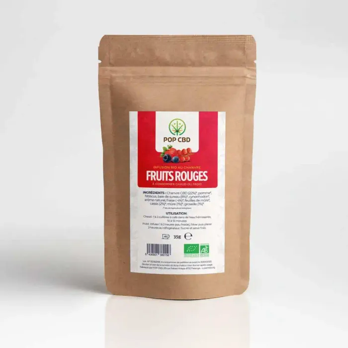 Tisane CBD bio fruits rouges