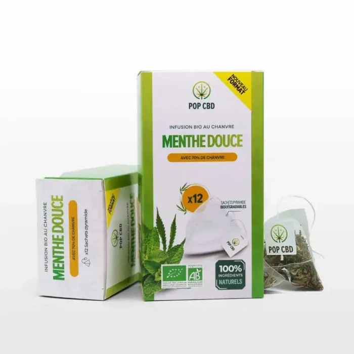 Tisane CBD bio menthe douce - sachets